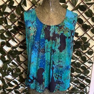Kasper Multicolor Sleeveless Blouse